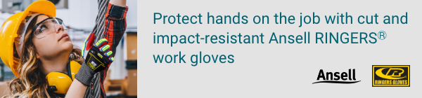 Ansell/Ringers Cut-Resistant Gloves Protect hands on the job with cut and impact-resistant Ansell RINGERS® work gloves