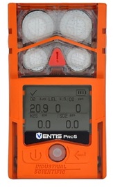 Industrial Scientific Ventis® Pro5 Portable Combustible Gas (Pentane), Carbon Monoxide, Hydrogen Sulfide And Oxygen Multi Gas Monitor With Rechargeable Slim Extended Lithium-ion Battery