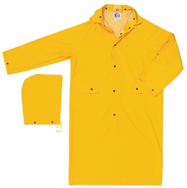 MCR Safety Small Yellow 49" Classic .35 mm PVC And Polyester Coat