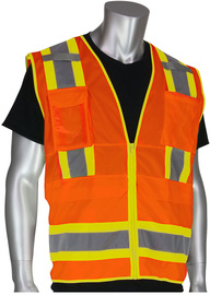 Protective Industrial Products 3X Hi-Viz Orange Mesh/Polyester Vest