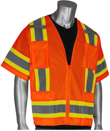 Protective Industrial Products Medium Hi-Viz Orange Mesh/Polyester Vest