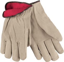 MCR Safety Large Tan Cowhide Fleex Lined Cold Weather Gloves