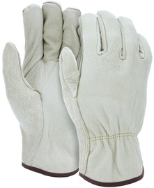 MCR Safety Large Beige Pigskin Unlined Drivers Gloves