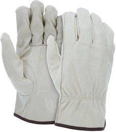 MCR Safety Medium Beige Pigskin Unlined Drivers Gloves