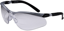 3M™ BX™ 1.5 Diopter Black And Silver Safety Glasses With Clear Anti-Fog/Anti-Scratch Lens