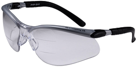 3M™ BX™ 2 Diopter Black And Silver Safety Glasses With Clear Anti-Fog/Anti-Scratch Lens