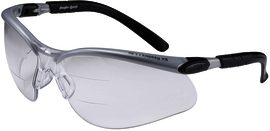 3M™ BX™ 2.5 Diopter Black And Silver Safety Glasses With Clear Anti-Fog/Anti-Scratch Lens