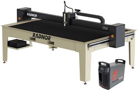 RADNOR™ 8' X 4' Cutting Table With Hypertherm® Powermax105 SYNC® Plasma Cutter And FlashCut® CNC Software RADNOR™ 8' X 4' Cutting Table With Hypertherm® Powermax105 SYNC® Plasma Cutter And FlashCut® CNC Software
