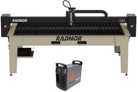RADNOR™ 10' X 5' Cutting Table With Hypertherm® Powermax105 SYNC® Plasma Cutter And FlashCut® CNC Software RADNOR™ 10' X 5' Cutting Table With Hypertherm® Powermax105 SYNC® Plasma Cutter And FlashCut® CNC Software