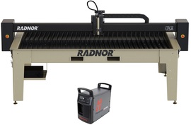 RADNOR™ 10' X 5' Cutting Table With Hypertherm® Powermax65 SYNC® Plasma Cutter And FlashCut® CNC Software RADNOR™ 10' X 5' Cutting Table With Hypertherm® Powermax65 SYNC® Plasma Cutter And FlashCut® CNC Software