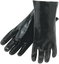 MCR Safety Large Black PlyFlex PVC Chemical Resistant Gloves