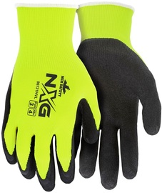 Memphis Glove X-Large Hi Vis Green And Black MCR Safety NXG Nylon Polyester Full Finger Mechanics Gloves With Knit Wrist Cuff