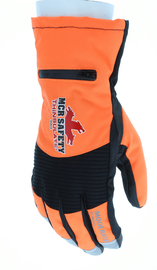 MCR Safety® Large Hi-Viz Orange And Black 980 Series MAXGrid™ Thinsulate™ Lined Touchscreen Compatible Cold Weather Gloves