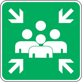 Accuform Signs® 24" X 24" Green And White .08" Engineer Grade Reflective Aluminum Directional & Traffic Sign