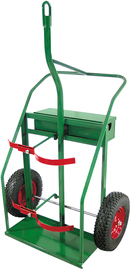 Anthony Welded Products 2 Cylinder Cart With Pneumatic Wheels And Continuous Handle