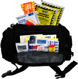 Acme-United Corporation First Aid Only 5" X 6" X 14" Black Fabric Survival Emergency Preparedness Kit With Duffle Bag Acme-United Corporation First Aid Only 5" X 6" X 14" Black Fabric Survival Emergency Preparedness Kit With Duffle Bag