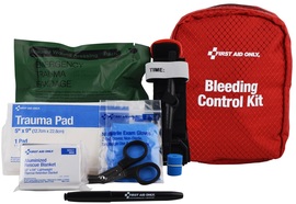 Acme-United Corporation 7" X 5" X 3 1/2" Red And Black First Aid Only Fabric Bleeding Control Kit (For Limbs) Acme-United Corporation 7" X 5" X 3 1/2" Red And Black First Aid Only Fabric Bleeding Control Kit (For Limbs)