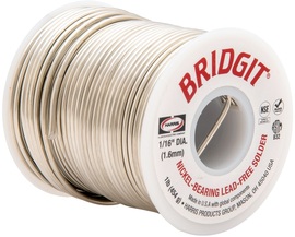 Harris® 0.118" Bridgit® Tin Antimony Copper Nickel Silver Leaded Solid Core Solder 1 lb Spool / 4 lb Box Harris® 0.118" Bridgit® Tin Antimony Copper Nickel Silver Leaded Solid Core Solder 1 lb Spool / 4 lb Box