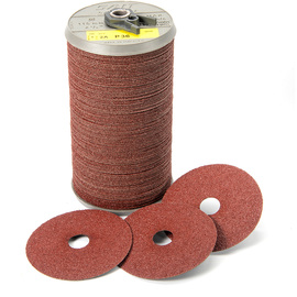 United Abrasives-SAIT 5" Dia X 7/8" Arbor 24 Grit Aluminum Oxide General Purpose Fiber Disc