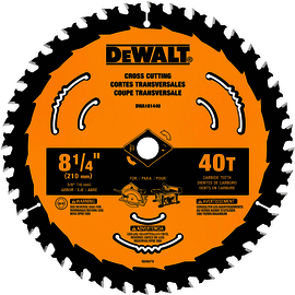 DEWALT® 8 1/4" Carbide Tipped Circular Saw Blade 40 Teeth Per Inch DEWALT® 8 1/4" Carbide Tipped Circular Saw Blade 40 Teeth Per Inch