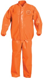 DuPont™ Large Orange Tychem® 6000 FR 34 mil Chemical Protective Respirator Fit Bib Pants/Overalls
