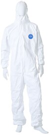 DuPont™ 5X White Tyvek® 400 5.9 mil Chemical Protective Coveralls (With Respirator Fitting Hood, Elastic Wrists And Ankles)