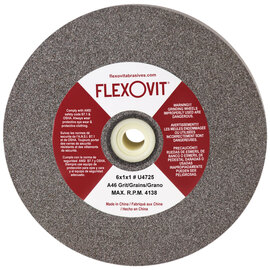 FlexOVit® 6" 46 Grit Medium Aluminum Oxide Bench Grinder Wheel