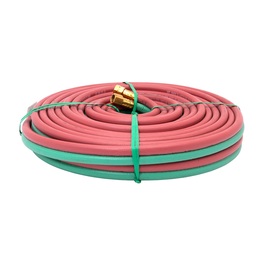 Harris® 1/4" X 50' Red And Green EPDM Twin Hose With BB Hose Fittings Harris® 1/4" X 50' Red And Green EPDM Twin Hose With BB Hose Fittings