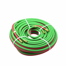 Harris® 3/8" X 100' Red And Green EPDM Twin Hose With BB Hose Fittings Harris® 3/8" X 100' Red And Green EPDM Twin Hose With BB Hose Fittings