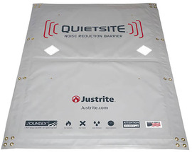 Justrite® 4' x 6' Gray PVC Coated Polyester Sound Barrier