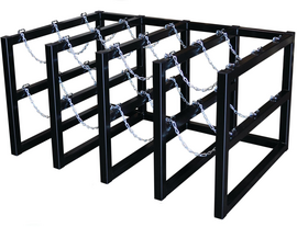 Justrite® Steel 10 Cylinder Rack