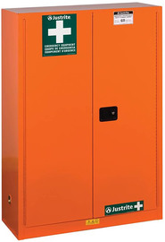 Justrite® 60.5" X 39.5" X 14.6" Orange Steel Emergency Preparedness Cabinet