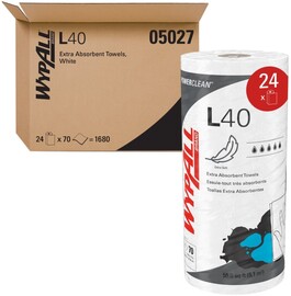 Kimberly-Clark Professional™ WypAll® White Towel (70 Sheets Per Roll, 24 Boxes Per Unit) Kimberly-Clark Professional™ WypAll® White Towel (70 Sheets Per Roll, 24 Boxes Per Unit)
