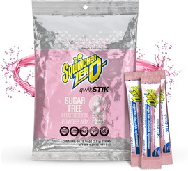 Sqwincher® .11 Ounce Strawberry Lemonade Flavor Qwik Stik® ZERO Powder Concentrate Package Sugar Free/Low Calorie Electrolyte Drink (50 per Pack) Sqwincher® .11 Ounce Strawberry Lemonade Flavor Qwik Stik® ZERO Powder Concentrate Package Sugar Free/Low Calorie Electrolyte Drink (50 per Pack)