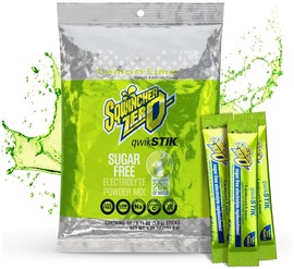 Sqwincher® .11 Ounce Lemon-Lime Flavor Qwik Stik® ZERO Powder Concentrate Package Sugar Free/Low Calorie Electrolyte Drink (50 per Pack) Sqwincher® .11 Ounce Lemon-Lime Flavor Qwik Stik® ZERO Powder Concentrate Package Sugar Free/Low Calorie Electrolyte Drink (50 per Pack)