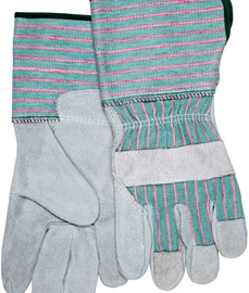 Memphis Glove X-Large Gray Shoulder Split Cowhide Palm Gloves With Fabric Back And Gauntlet Cuff