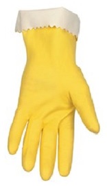 MCR Safety Large Yellow Flex-Tuff 15 mil Latex Chemical Resistant Gloves