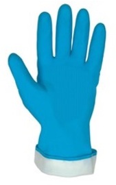 MCR Safety Large Blue Flex-Tuff 18 mil Latex Chemical Resistant Gloves