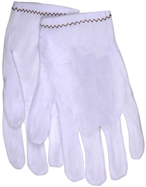 MCR Safety Large White Medium Weight Nylon Inspection Gloves With Hemmed Cuff