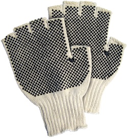 Memphis Glove Natural Large Cotton/Polyester General Purpose Gloves With Knit Wrist Cuff