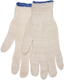 Memphis Glove Natural Large Cotton/Polyester General Purpose Gloves With Knit Wrist Cuff