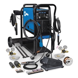 Miller® Multimatic® 220 Single Phase CC/CV Multi-Process Welder With 120 - 240 Input Voltage, Auto-Set™ Elite Technology, QuickTech™ Process Settings, Welding Cart And Accessory Package