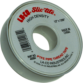 LA-CO® Slic-Tite 1/2" X 1200" White PTFE Pipe Thread Tape LA-CO® Slic-Tite 1/2" X 1200" White PTFE Pipe Thread Tape