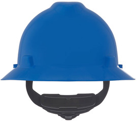 MSA Blue V-Gard® Polyethylene Full Brim Hard Hat With 4 Point Ratchet Suspension MSA Blue V-Gard® Polyethylene Full Brim Hard Hat With 4 Point Ratchet Suspension