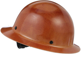 MSA Brown Skullgard® Phenolic Full Brim Hard Hat With 4 Point Ratchet Suspension MSA Brown Skullgard® Phenolic Full Brim Hard Hat With 4 Point Ratchet Suspension