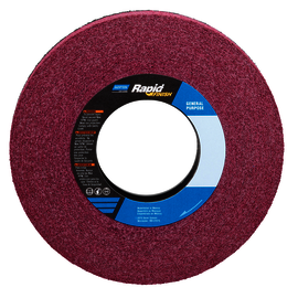 Norton® 8" X 1" X 3" Very Fine Grade Silicon Carbide Bear-Tex Rapid Finish General Purpose Red Convolute Wheel