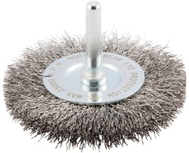 Norton® 3" X 1/4" Steel/Carbon Crimped Mini Wheel Brush Norton® 3" X 1/4" Steel/Carbon Crimped Mini Wheel Brush