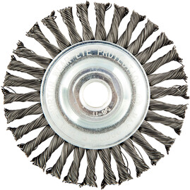 Norton® 4" X 5/8" - 11" Gemini Carbon Steel Stringer Bead Twist Wheel Brush Norton® 4" X 5/8" - 11" Gemini Carbon Steel Stringer Bead Twist Wheel Brush