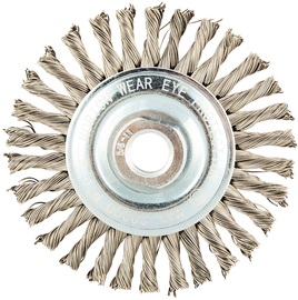 Norton® 4" X 5/8" - 11" Gemini Stainless Steel Stringer Bead Twist Wheel Brush Norton® 4" X 5/8" - 11" Gemini Stainless Steel Stringer Bead Twist Wheel Brush