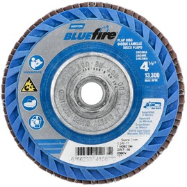 Norton® BlueFire 4-1/2" X 5/8"-11 60 Grit Type 27 Flap Discs Norton® BlueFire 4-1/2" X 5/8"-11 60 Grit Type 27 Flap Discs